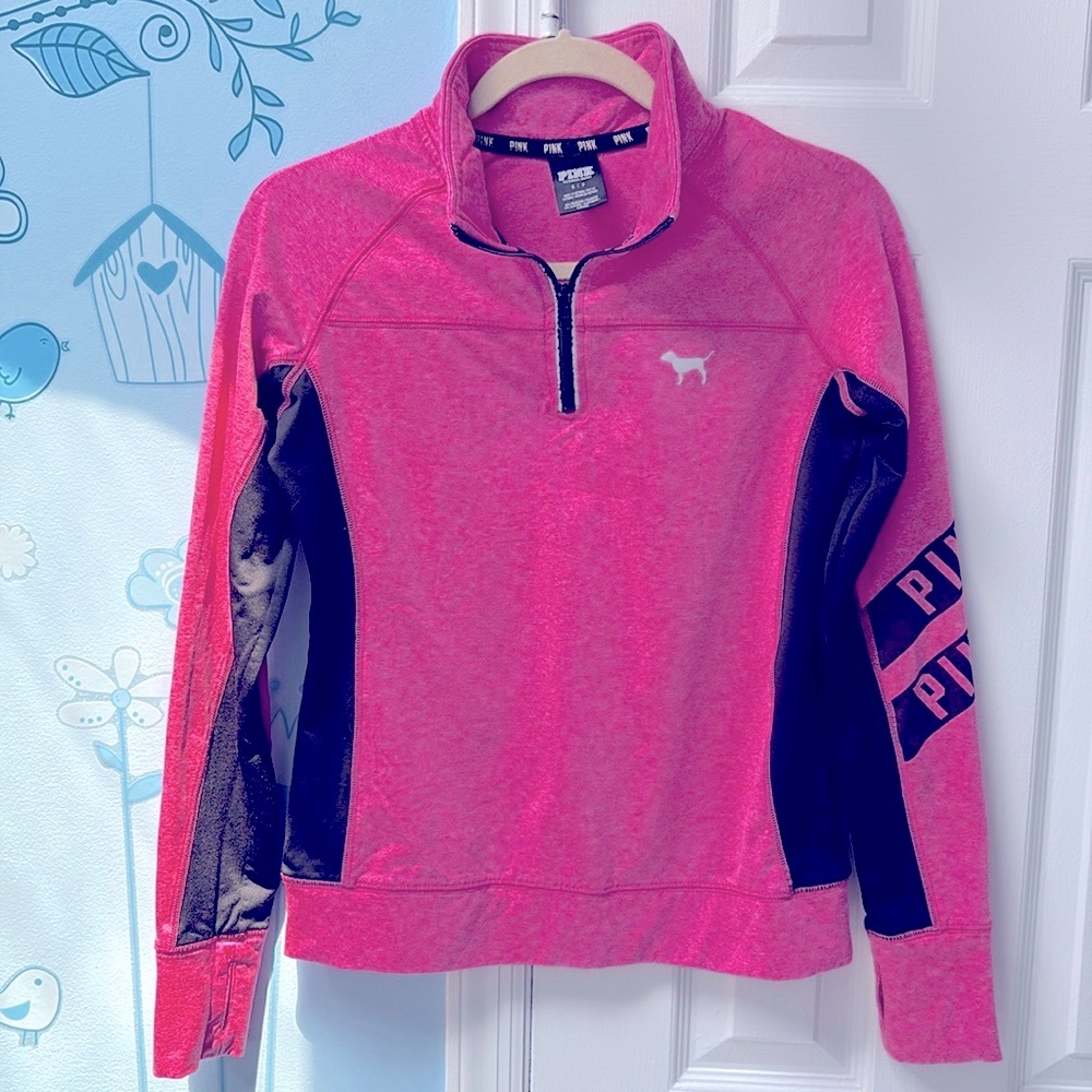 PINK Victoria's Secret Activewear Bright Pink Pullover Women’s Shirt Top Size S!